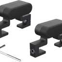 Easelife Barn Door Stopper 2pcs, Sliding Door Stop for 1-9/16" Top Track with Hex Wrench & Rubber Buffer, Anti-Derailment Hardware for Single and Double Barn Doors, Black