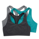 Hanes Women's Racerback Cotton T-Back Bralette (3 Pack) M
