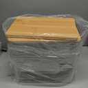 Trash Bag Dispenser 2 Pack, Acrylic Garbage Bags Dispenser with Bamboo Top, Extra Large Trash Bag Holder Dispensers Under Sink for Kitchen, Cabinet, Laundry Room, Pantry Organizer and Storage (Clear)