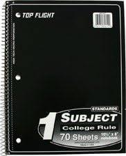 Top Flight Theme Book - College Ruled - 3 Pack