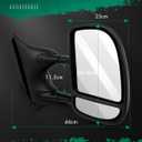 Towing Mirrors For 99-07 for Ford for F250 for F350 for F450 for F550 Super Duty Tow Mirror Manual Black Telescopic Pair Set Driver and Passenger Mirror (00 01 02 03 04 05 for Ford Excursion), Large