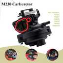 Wzythusn M230 carburetor with Air Filter and Cover Compatible with Craftsman M230 163cc Engine CMXGMAM1125501 and Troy Bilt Lawn Mower Parts For B&S Carb 594057 592361 594529