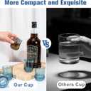 12 PCS Blue Plastic Mini Vintage Shot Glasses 3 oz Crystal Tequila Glasses Small Whiskey Glasses Vodka Glass Set Clear Disposable Liquor Cups Espresso Shot Cups for Party Weddings Gifts Birthday