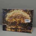 Abstract Tree Of Life Canvas Wall Art Elegant Gold Tree Of Life Wall Decor Picture Nature-Inspired Meditation Poster Print Painting for The Living Bedroom Room Office Meditation Room Home Decoration