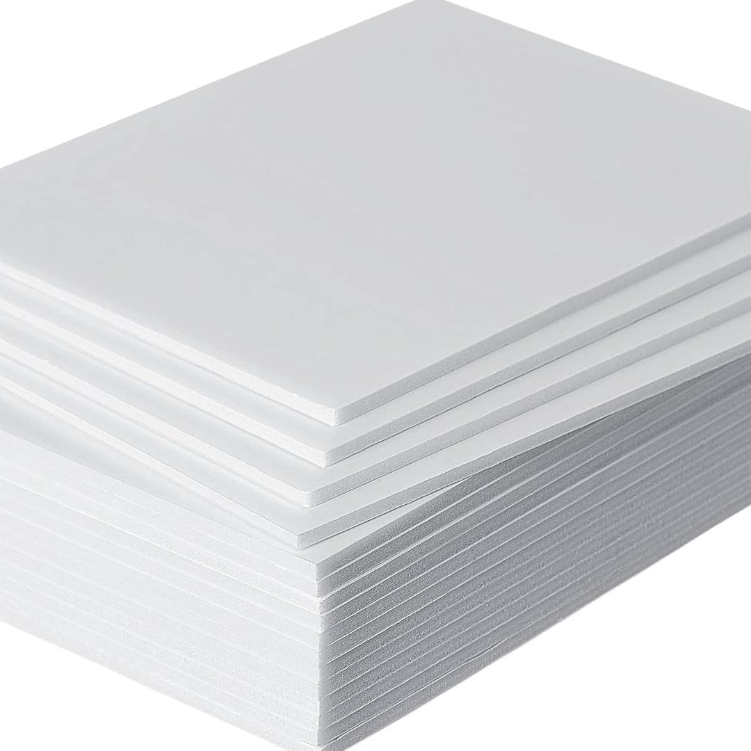 16 Pack White Foam Boards 11.7x16.5in, White Foam Core Boards Baking Board Mat Board Center, 3/16in(5MM) Thick White Poster Polystyrene Boards Crafts Foam Sheet for Projects Art Display