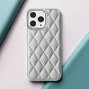 ZHEGAILIAN for iPhone 15 Case, Military-Grade Protection, All-Around Shockproof Corners, Stylish Leather Phone Case for iPhone 15 - Silver