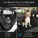 Dog Car Seat Cover with Hard Bottom Back Seat Extender for Dogs Up to 35 lbs, Waterproof Non-Slip Hammock, Rigid Reinforced Base with Triple Security System, Storage Pockets, fits Cars SUVs Trucks