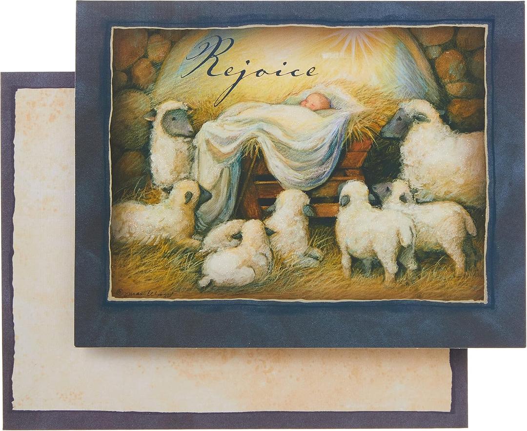 LANG - "Rejoice", Boxed Christmas Cards, Artwork by Susan Winget - 18 Cards with 19 Envelopes - 5.38 x 6.88 Inches