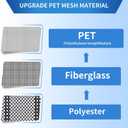 Magnetic Screen Door Mesh Left Right Side Opening Upgraded PET Material Mesh Stronger Than Fiberglass and Polyester,Keep Bugs Out,Pet & Kid Friendly Screen Size 74'' X 82''