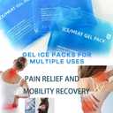 Gel Ice Packs, Cold Ice Packs for Injuries, Cold Pack Reusable Hot and Cold Pack for Injuries, Pain Relief, Wisdom Teeth, First Aid, Neck, Head, Arms, Legs (Blue(Large 2count))