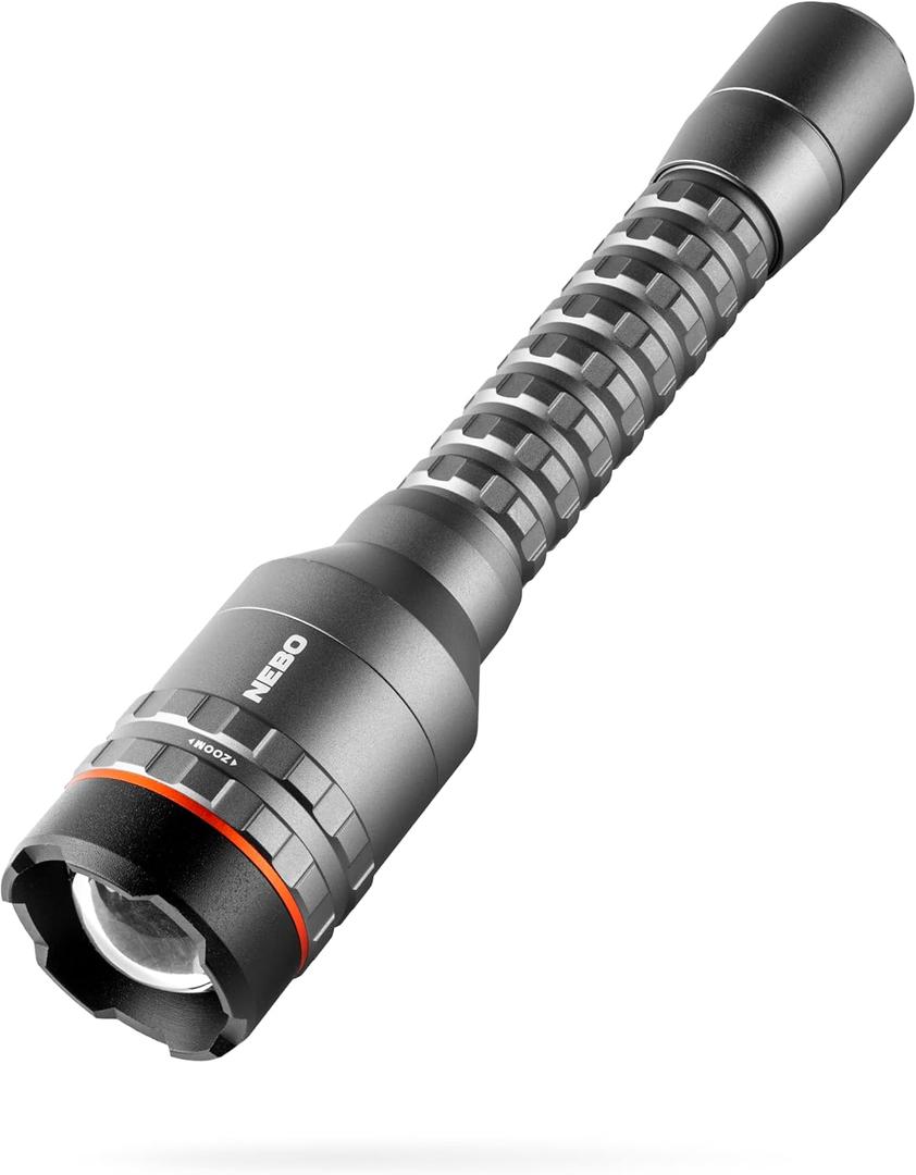 NEBO Davinci 5000 Flashlight & Portable Charger | 5000 Lumens, 4 Light Modes, Rechargeable, Waterproof Handheld Flashlight for Camping & Hunting, USB Power Bank, 4X Zoom, Includes Charging Cable