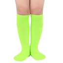 Durio Toddler Neon Green Knee High Socks for Girls Boys Kids Baseball Socks Cotton Soccer Socks 2-4T Neon Green Halloween Socks