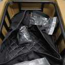 Bike Basket Rear Rack Bike Basket with Cargo Net and Liner Large Bicycle Basket Heavy Duty Bicycle Rear Basket with Liner Waterproof Cover Cargo Net