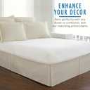 Fresh Ideas Classic 14 Drop Length, Pleated Styling Bedding Tailored Bedskirt, King, Ivory, FRE20114IVOR04