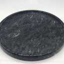 Natural Marble Tray, Round Marble Decorative Tray for Counter, Jewelry, Dresser, Bathroom, Kitchen Black Round Tray,Diameter8 Inches(Black)