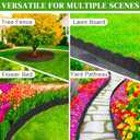 20Ft Black Garden Edging Border 6 Inch Tall Landscape Edging with 20Pcs 7.8in Height Garden Stakes Decorative Edging for Landscaping Flower Bed Edging Borders Lawn Edging