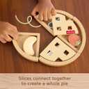 Fisher-Price Wood Pretend Play Toy Fruit Pie, Tiny Garden 16-Piece Wooden Food Puzzle Set for Preschool Kids Ages 3+ Years (Amazon Exclusive)