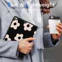 Case for iPad 6th/ 5th Generation 9.7 inch (2018/2017), iPad Air 2 & 1 (2014/2013), Protective Case with Pencil Holder, Auto Wake/Sleep Cover for iPad 6th Gen, Black Flowers