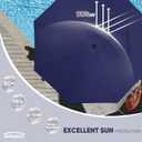 Tempera Patio Market Outdoor Table Umbrella with Auto Tilt and Crank, Large Sun Umbrella with Sturdy Pole & Fade Resistant Canopy, Easy to Set