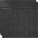 FASDE Hammered Decorative Vinyl 18in x 24in Backsplash Panel in Brushed Onyx (5 Pack)