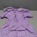 RUMIA Womens Dresses 2026 Summer V Neck Eyelet Lace A Line Short Dress, M