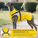Mosucoirl Dog Raincoat Waterproof Raincoats for Dog Reflective Dogs Rain Jackets with Hood Hoodie Pet Rain Poncho Coat for Small Medium Large Dogs Puppies S-XXL (Yellow, XL)