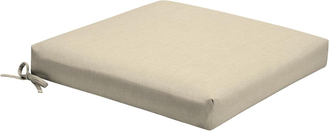 Arden Foam Outdoor Dining Seat Cushion, 19 x 19, Made with ProFoam, Rain-Proof, Fade Resistant, Tan Leala