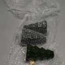 Mumufy 3 Pcs Ceramic Christmas Tree Candle Holder Decor Green Christmas Tree Tabletop Decoration Vintage Decorative Porcelain Taper Candlestick for Winter Holiday Farmhouse Fireplace Centerpiece Decor