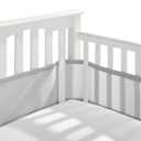 BreathableBaby Breathable Mesh Liner for Full-Size Cribs, Classic 3mm Mesh, Gray (Size 4FS Covers 3 or 4 Sides) (Grey)