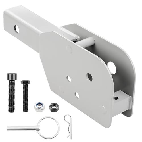 Folding Hitch Adapter for 2-Inch Hitch-Mounted Cargo Carriers – Heavy-Duty Steel, 500 lbs Capacity, Fold-Up Bracket, Fits for Class III/IV Trailer Receivers