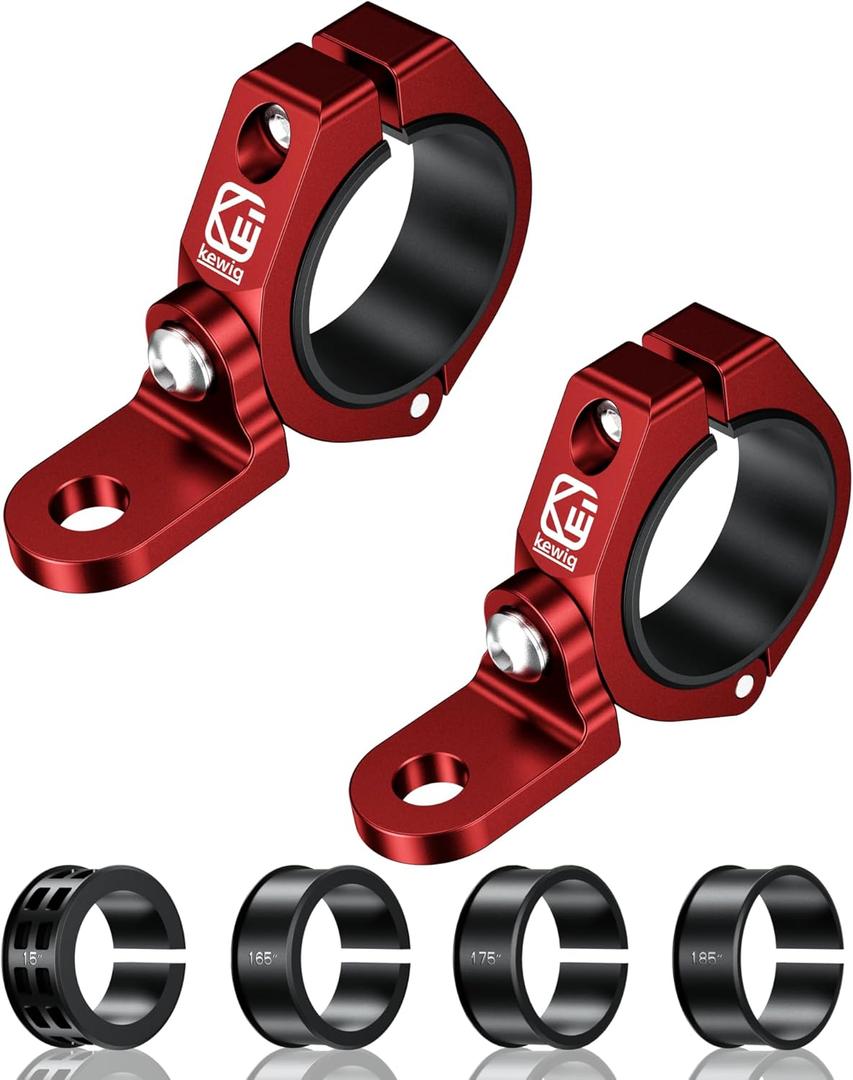BRCOVAN 2PCS Whip Light Mount, Solid Aluminum Alloy UTV Flag Mounts, Off-Road LED Light Bar Mounting Bracket, Heavy Duty Roll Cage Clamp Holder Fit 1.5''/1.65'' /1.75''/1.85''/2'' Bars