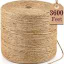 XSEINO 3600 Feet Natural Jute Twine Strong Garden Twine Rope for Arts Crafts Gift Wrapping Gardening Tomato Climbing Plant Tie Floristry Packing Decor