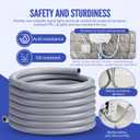 Liquid Tight Conduit 2inch 25FT,Flexible Non-Metallic Liquid Tight Flex Electrical Conduit and Connector Kit with 5 Straight and 3 90-Degree Conduit Connector Fittings