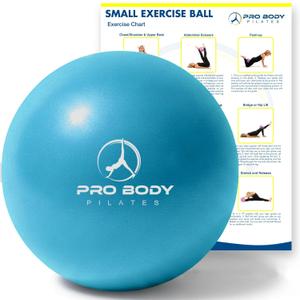 ProBody Pilates Ball 9 Inch - Small Exercise Ball for Stability, Barre, Core, Ab Workouts, Yoga, & Physical Therapy