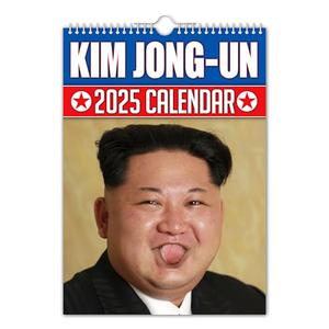The Calendar King // Kim Jong-Un - 2025 Wall Calendar - A4 Size (210mm x 297mm), Pack 2