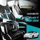 Tesla Model Y Car Seat Covers — Full Set Nappa Leather 2025-2026