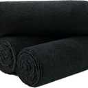 New Microfiber Hair Drying Salon Towels, 16 x 29 inches, 4 Pack, Quick Dry, Lint Free (Medium, Black)