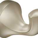 Moen Eva Brushed Nickel Transitional Single Robe Hook, Wall Mounted Hanger for Bath Robe or Towel, YB2803BN