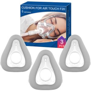 3 Packs Replacement Mask Cushion (M) for AirTouch F20, Optimized Comfort & Secure Seal with Advanced CPAP Memory Foam Technology (New Version), F20 Full Face Masks Supplies by Everness (M)