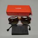 livho Trendy Polarized Square Aviator Sunglasses Women Men Square Eyewear Frame, Retro Sun Glasses for Women Men 2025 Shades (Brown Tortoise/Brown)