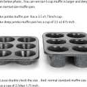 Monfish Jumbo muffin pan 6 Cup, deep muffin pan extra large cupcake tin black granite finish carbon steel baking pan 3.5dia x3 inch cup