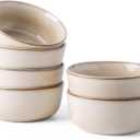 AmorArc Cereal Bowls Set of 6 for Kitchen, 26oz Stoneware Soup Bowls Set for Cereal Soup, Modern Kitchen Bowls for Meal, Dishwasher &Microwave Safe, Reactive-Color (Cappuccino)