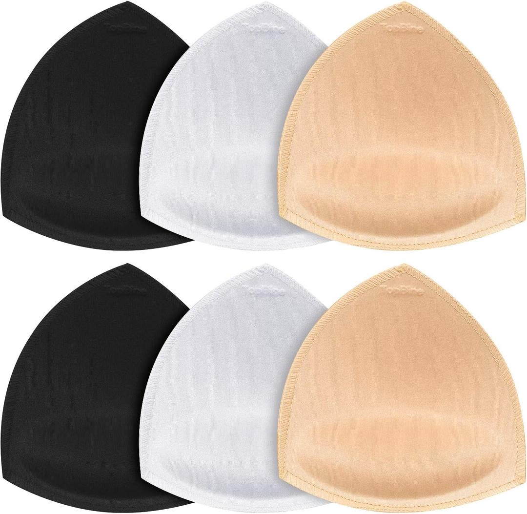 TopBine Bra Pads Inserts Women's Sports Cups Removable Bra Replacement Insert for Bikini Swimsuit
