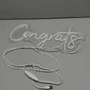 SYLHOME Congrats LED Neon Light Sign for Wedding Birthday Party Graduation Background Wall Decor Sign Celebration Banquet Light Up Sign 15.75" X 7.4" USB Indoors Warm White
