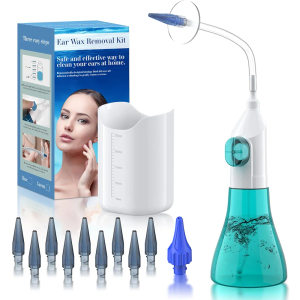 Ear Wax Removal, Ear Cleaner, Ear Cleaning Kit, Manual Ear Irrigation Flushing System, Ear Wax Removal Kit, Safe and Effective to Clean Ear Built Up Wax