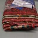 GarveeHome Christmas Rugs 3x5, Entryway Machine Washable Rug with Non Slip Backing, Low-Pile Stain Resistant Doormat for Indoor Outdoor Hallways Kitchen Bathroom Bedroom Red