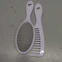 T3 Detangle Duo Brush Set | Detangling Brush and Shower Comb Set | Comb to Disperse Liquid & Brush to Detangle Wet Hair| For All Hair Lengths and Textures, white, 1 Count (Pack of 1)