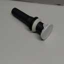 Pop Up Drain Stopper Without Overflow, Bathroom Lavatory Vanity Vessel Detachable Basket Sink Drain, Black (Small Popup Cap)