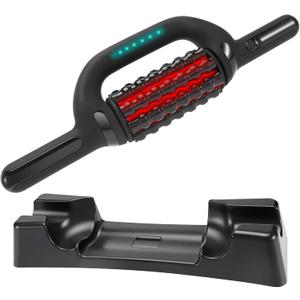 Electric Massage Roller Stick, Deep Tissue Muscle Massager with 6 Speeds, Rechargeable Rolling Massager for Legs, Back, Calves & Feet,Hands-Free Body Massage Tool(1)
