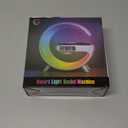 Smart LED Table Lamp, 4-in-1 Wireless Charger Smart Atmosphere Lamp, Night Light, Bluetooth Speaker & Alarm Clock for Bedroom, Office, and Home Decor(White)